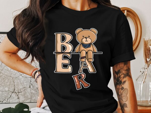 "Bear" Printed T-Shirt for Girls - Image 2