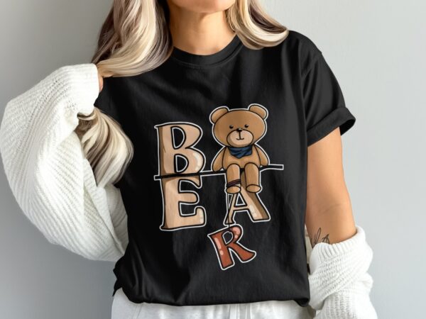 "Bear" Printed T-Shirt for Girls