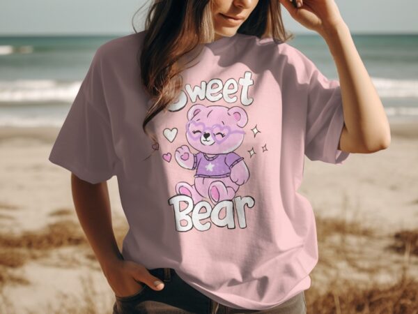 Oversized Cotton T-Shirt for Girls - Image 2